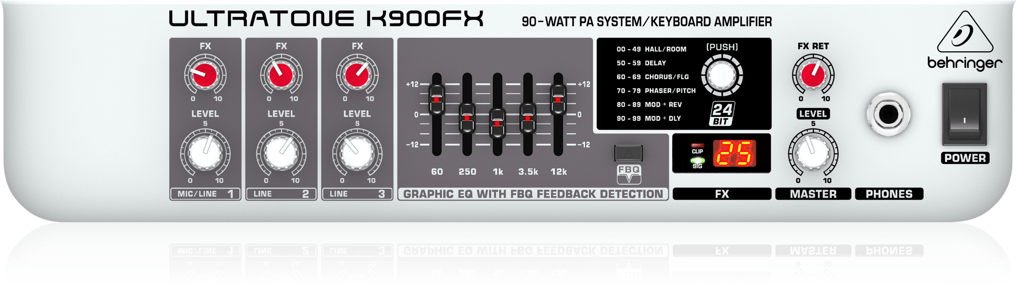 Behringer Ultratone K-900FX 90-Watt Keyboard Amplifier (K900FX) | BEHRINGER , Zoso Music