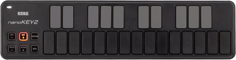 KORG NANOKEY2, BLACK, KORG, MIDI CONTROLLER, korg-nanokey2-bk-mini-keyboard-midi-control, ZOSO MUSIC SDN BHD