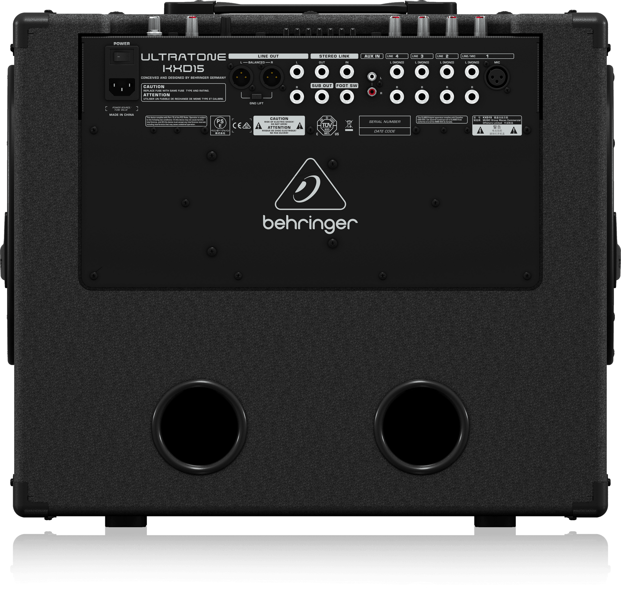 Behringer Ultratone KXD-15 600-Watt Keyboard Amplifier (KXD15) | Zoso Music