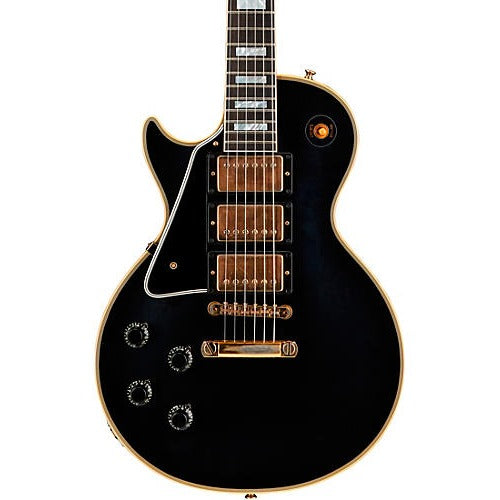 Gibson 1957 Les Paul Custom Reissue 3-Pickup VOS (Left-handed) Electric Guitar, Ebony (LPB357LHVOEBGH1)