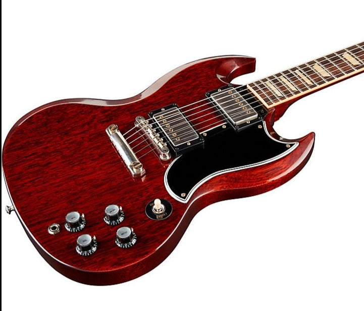 Gibson 1961 Les Paul SG Standard Reissue Stop-Bar VOS Electric Guitar, Cherry Red (SGSR61VOCHNH1)