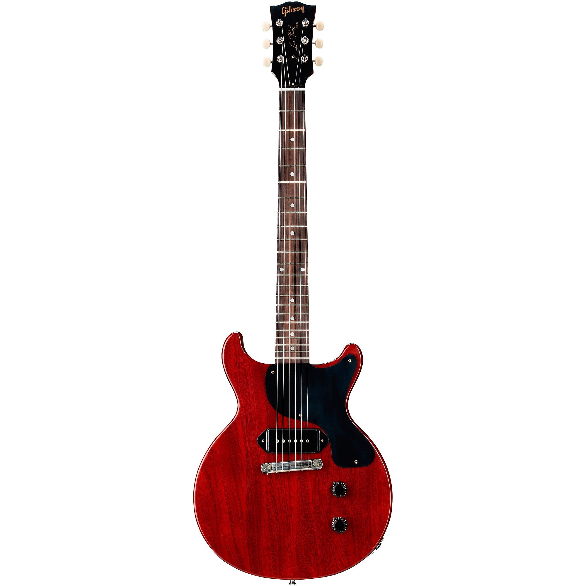 Gibson 1958 Les Paul Junior Double Cut Reissue VOS Electric Guitar, Cherry Red (LPJRDC58VOFCNH1)