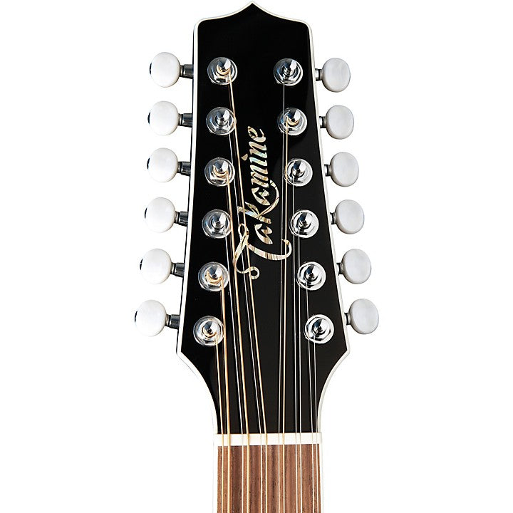TAKAMINE EF381DX DELUXE PRO SERIES 12-STRING DREADNOUGHT CUTAWAY ACOUSTIC-ELECTRIC GUITAR, CT4BII PREAMP & HARD CASE (MADE IN JAPAN)