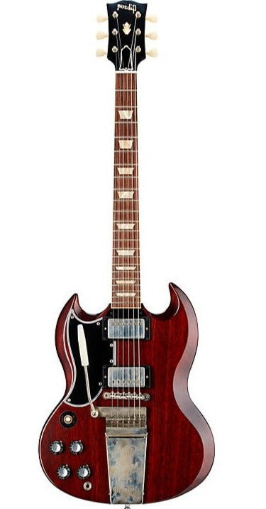 Gibson 1964 SG Standard Reissue w/ Maestro Vibrola VOS (Left-handed) Electric Guitar, Cherry Red (SGSR64LHVOCHNM1)