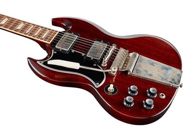 Gibson 1964 SG Standard Reissue w/ Maestro Vibrola VOS (Left-handed) Electric Guitar, Cherry Red (SGSR64LHVOCHNM1)