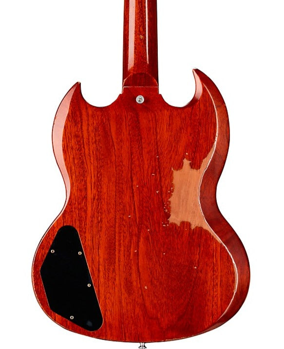 Gibson 1964 SG Standard Reissue w/ Maestro Vibrola Heavy Aged  Electric Guitar, Faded Cherry (SGSR64HAFCNM1) |  GIBSON |  ELECTRIC GUITAR |  Zoso Music