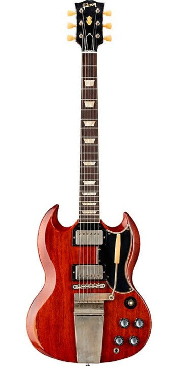 Gibson 1964 SG Standard Reissue w/ Maestro Vibrola Heavy Aged  Electric Guitar, Faded Cherry (SGSR64HAFCNM1) |  GIBSON |  ELECTRIC GUITAR |  Zoso Music