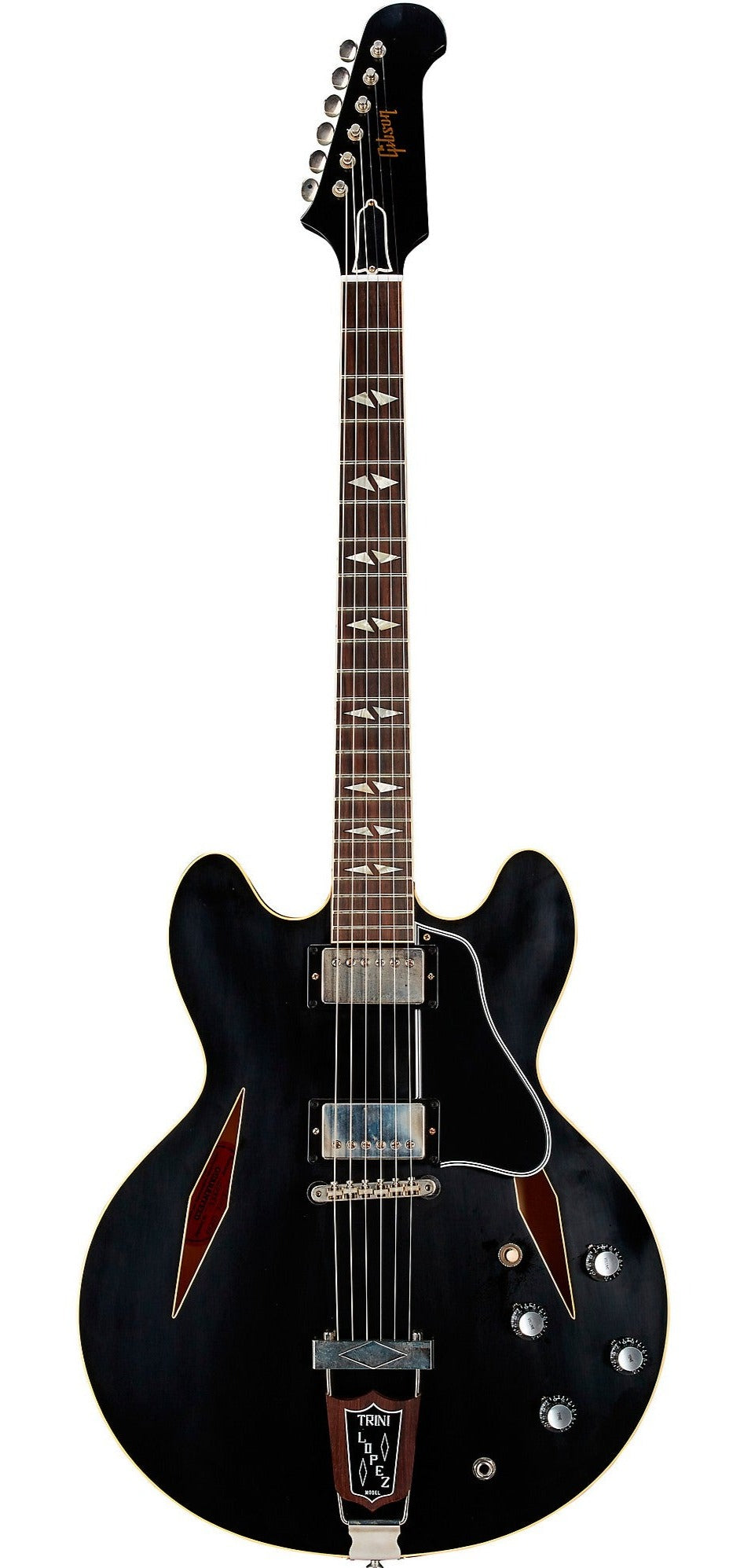 Gibson 1964 Trini Lopez Standard Reissue Ultra Light Aged Electric Guitar, Ebony (64ESTLULEBNH1)