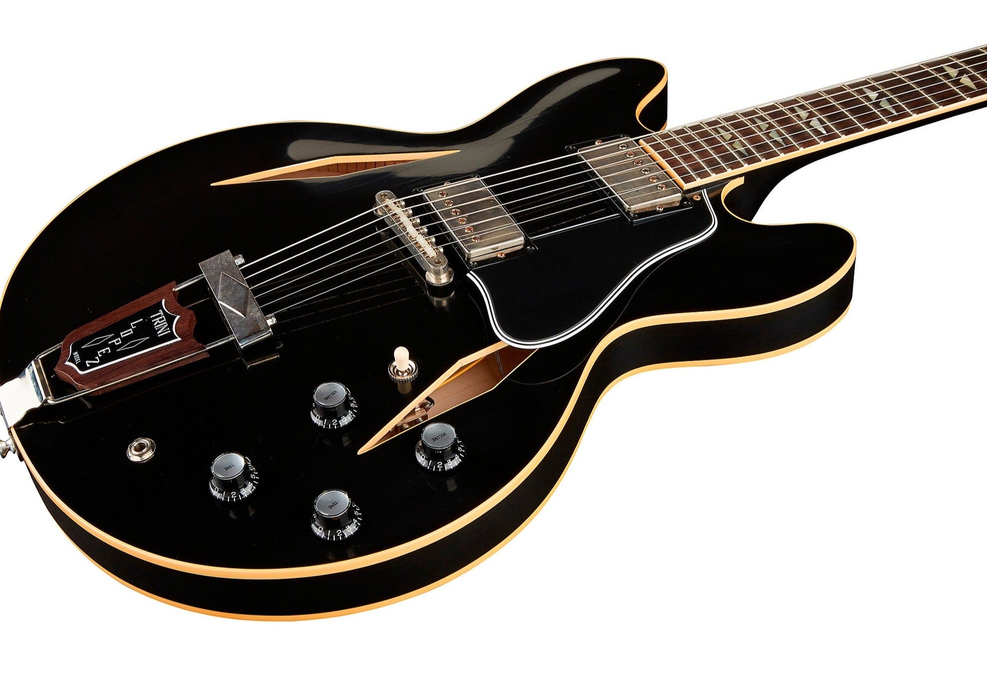 Gibson 1964 Trini Lopez Standard Reissue Ultra Light Aged Electric Guitar, Ebony (64ESTLULEBNH1)
