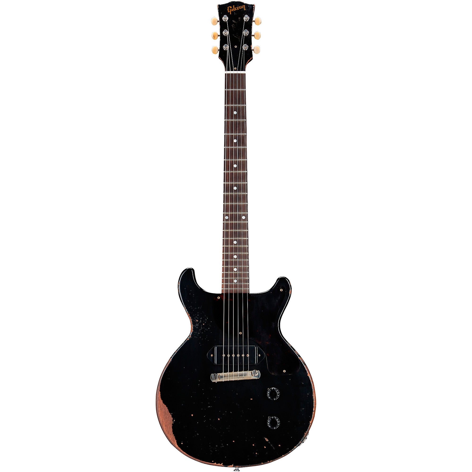 Gibson 1960 Les Paul Junior Double Cut Reissue Ultra Heavy Aged Electric Guitar,  Ebony