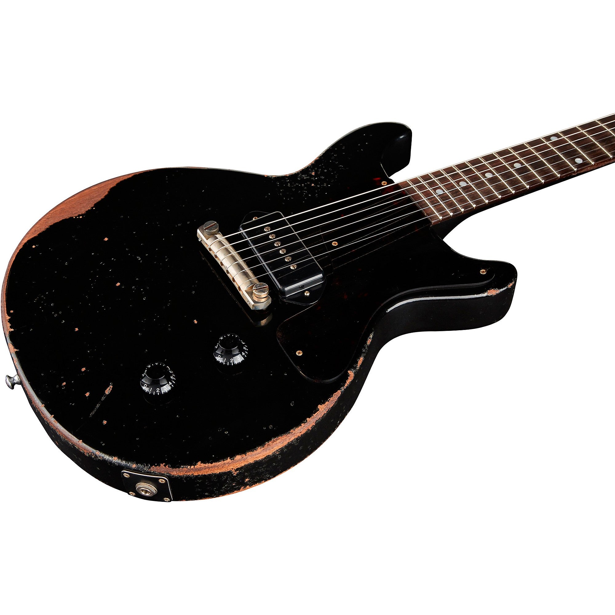 Gibson 1960 Les Paul Junior Double Cut Reissue Ultra Heavy Aged Electric Guitar,  Ebony