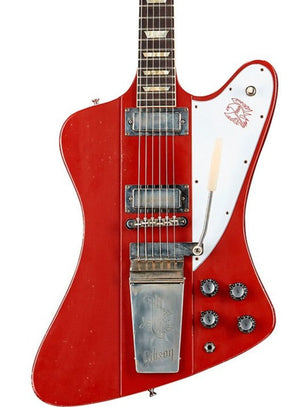 Gibson 1963 Firebird V w/ Maestro Vibrola Light Aged Electric Guitar,  Cardinal Red (FB5LACRNM1) |  GIBSON |  ELECTRIC GUITAR |  Zoso Music
