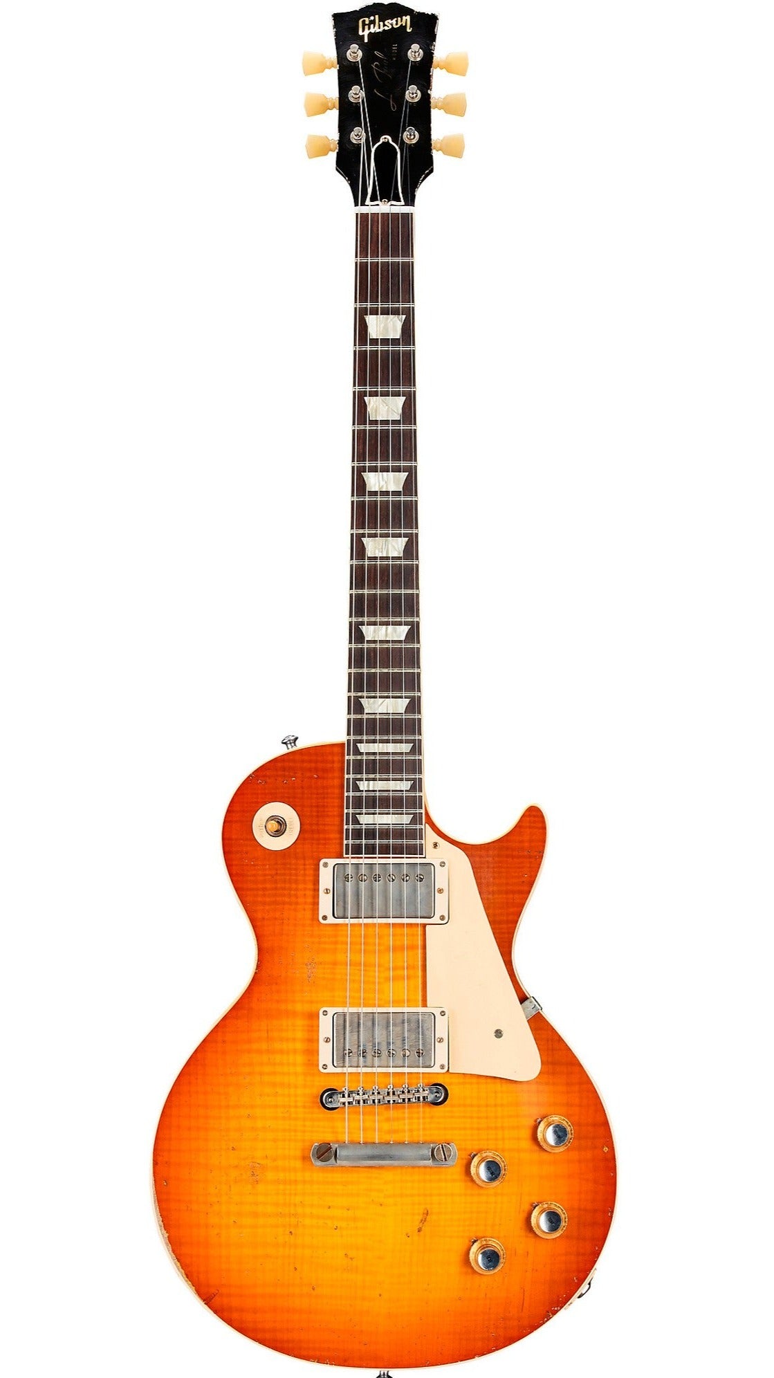 Gibson 1960 Les Paul Standard Reissue Heavy Aged  Electric Guitar, Tangerine Burst (LPR60HATGBNH1)