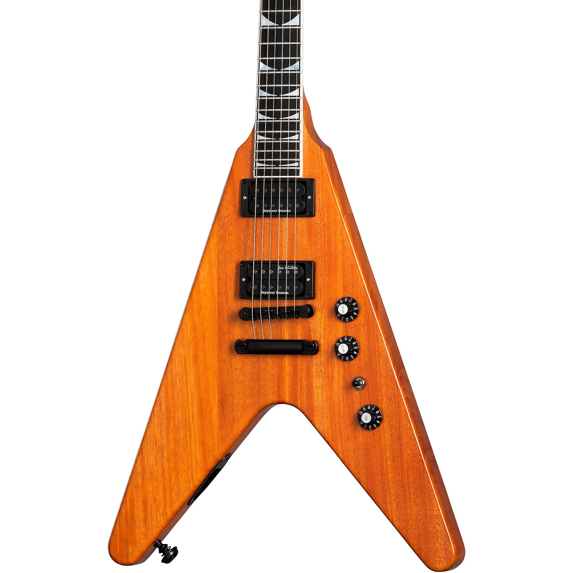 Gibson Dave Mustaine Flying V EXP Electric Guitar, Antique Natural