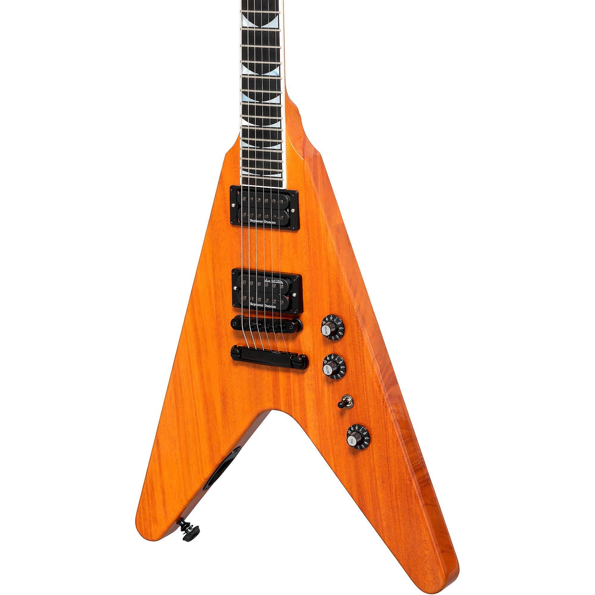 Gibson Dave Mustaine Flying V EXP Electric Guitar, Antique Natural