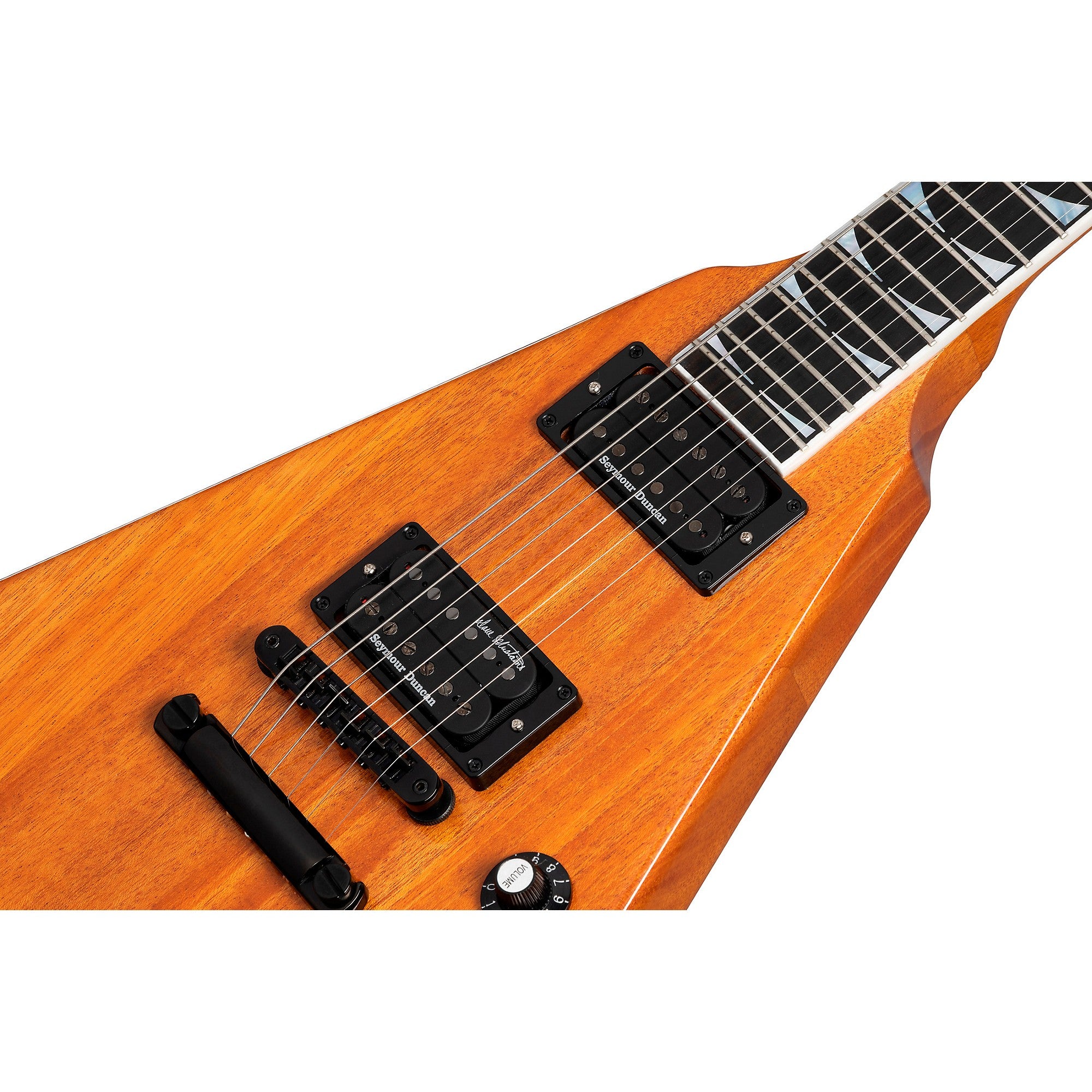 Gibson Dave Mustaine Flying V EXP Electric Guitar, Antique Natural