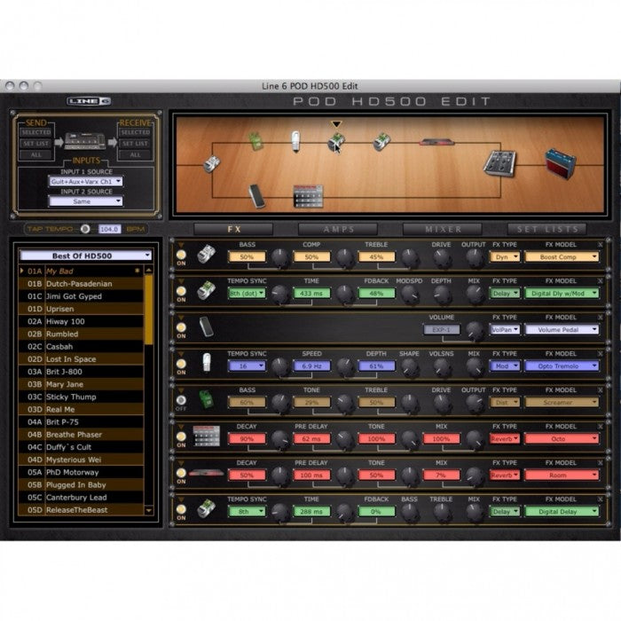 LINE 6 POD HD500X GUITAR MULTI-EFFECTS FLOOR PROCESSOR, LINE 6, MULTI-EFFECTS, line-6-pod-hd500x-guitar-multi-effects-floor-processor, ZOSO MUSIC SDN BHD