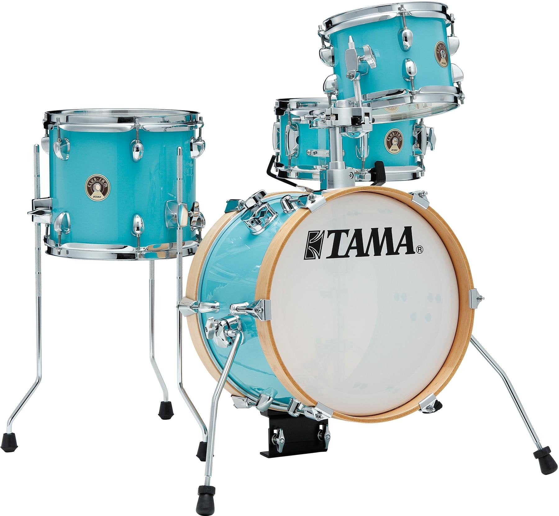 Tama LJK44H4-AQB Club Jam Flyer Drumset, Aqua Blue, TAMA, ACOUSTIC DRUM, tama-acoustic-drum-ljk44h4-aqb, ZOSO MUSIC SDN BHD
