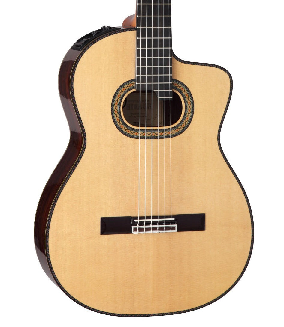 TAKAMINE HIRADE TH-90 CLASSICAL ACOUSTIC-ELECTRIC CUTAWAY NYLON SOLID SPRUCE TOP, CTP3 PREAMP, HARD CASE, MADE IN JAPAN |  TAKAMINE |  ACOUSTIC GUITAR |  Zoso Music