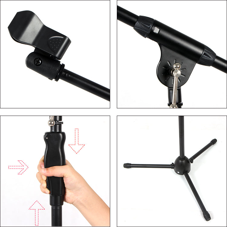 NEOWOOD M753 (M-753) TRIPOD BOOM MICROPHONE STAND (HEAVY DUTY) W/CLIP |  NEOWOOD |  MICROPHONE STAND |  Zoso Music