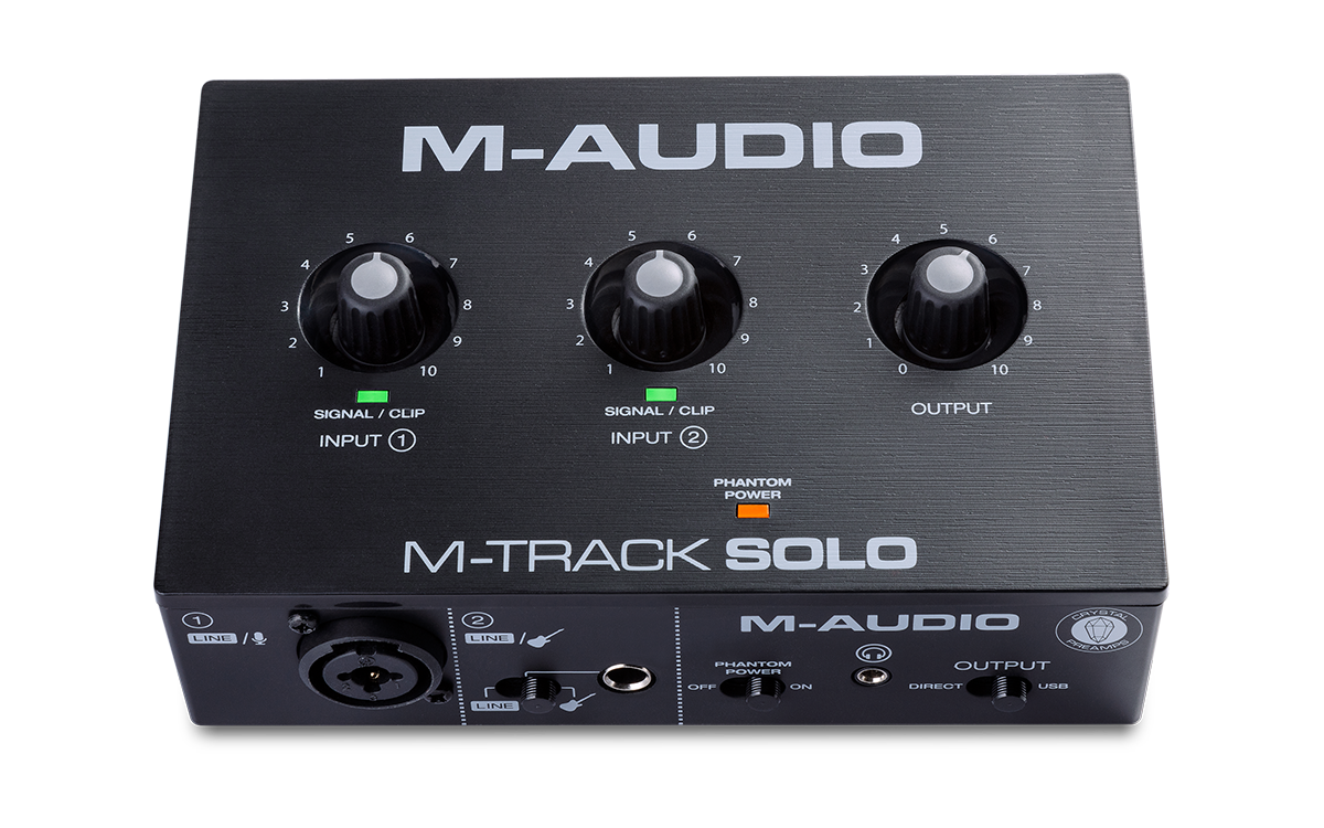 M-AUDIO M-TRACK SOLO 2 IN 2 OUT USB AUDIO INTERFACE W/01 MIC PREAMP, M-AUDIO, AUDIO INTERFACE, m-audio-m-track-solo-2, ZOSO MUSIC SDN BHD