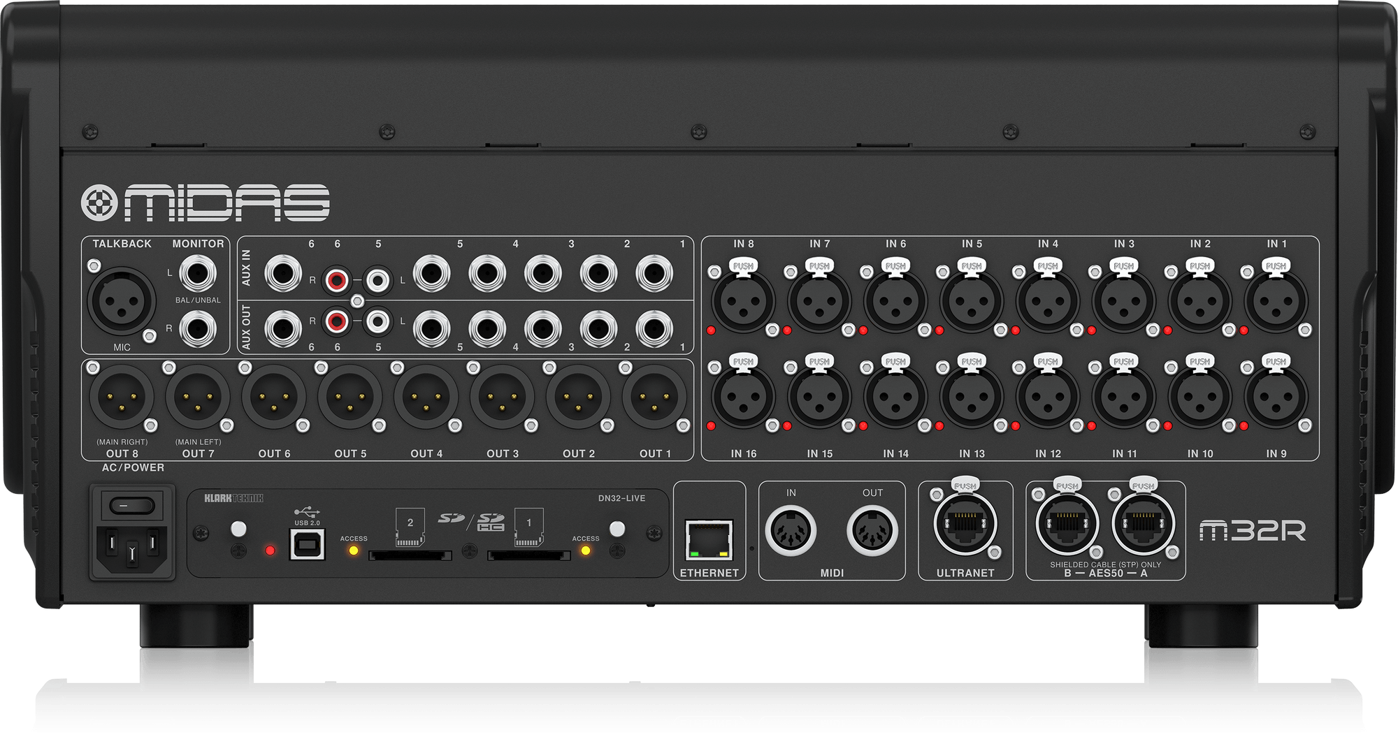 Midas M32R LIVE 40-channel Digital Mixer for Live Performance and Studio Recording