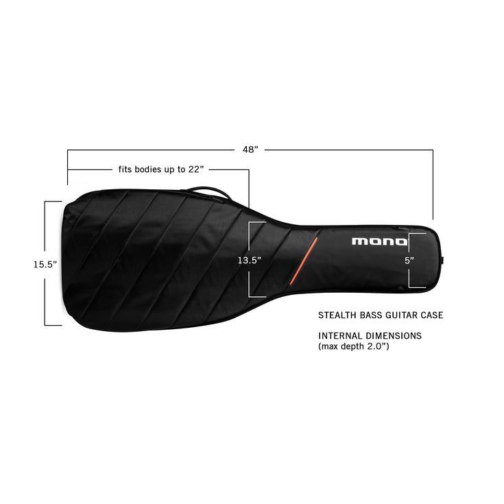 MONO M80 Stealth Electric Bass Case, Black |  MONO |  CASES & GIG BAGS |  Zoso Music