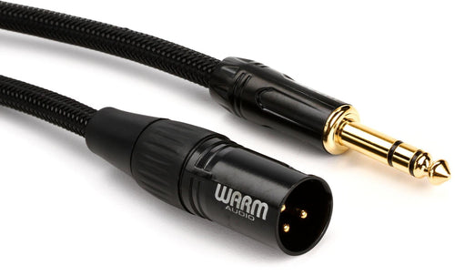 WARM AUDIO PREMIER GOLD XLR MALE TO TRS MALE CABLE - 6-FOOT |  WARM AUDIO |  CABLES |  Zoso Music