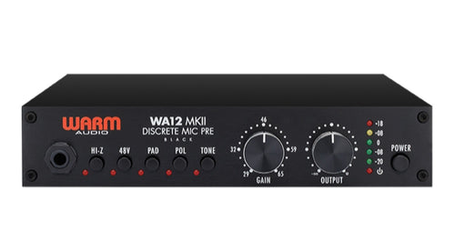 WARM AUDIO WA12 MKII MICROPHONE / INSTRUMENT PREAMP - BLACK