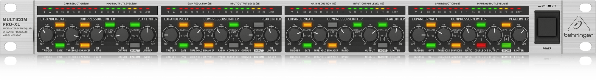 Behringer Multicom Pro-XL MDX4600 V2 4-channel Compressor/Expander/Gate (MDX-4600 V2) | BEHRINGER , Zoso Music