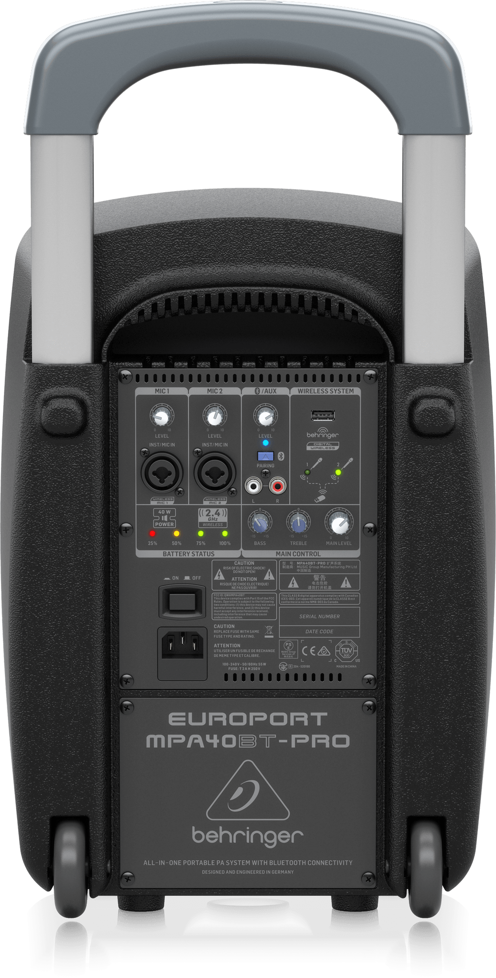 Behringer Europort MPA40BT-PRO 40-Watt PA System with FREE Behringer Microphone for Meeting Rooms, Conference Rooms, Team Building PA system (MPA40BTPRO / MPA40BT PRO) | BEHRINGER , Zoso Music