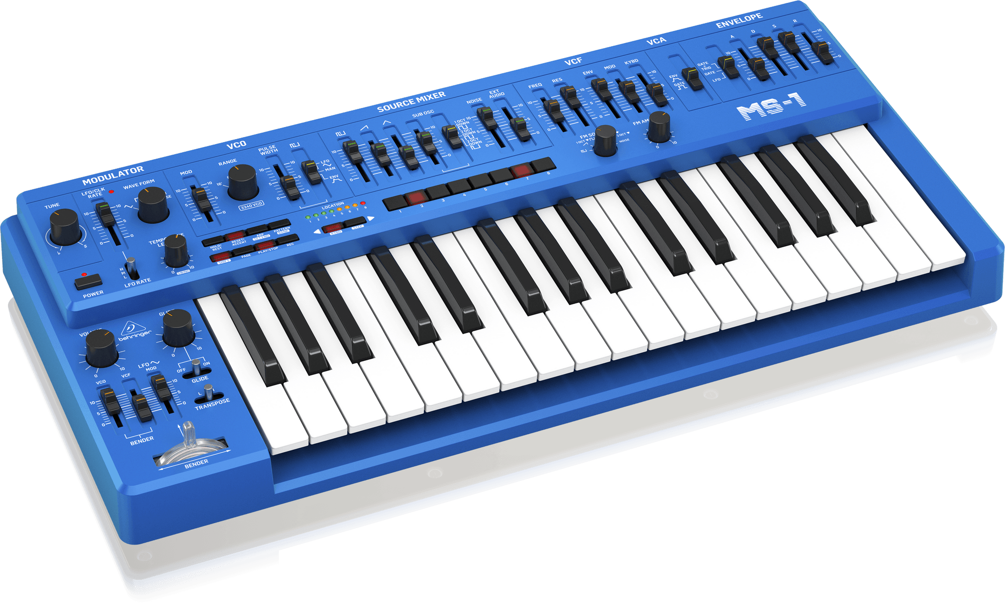 Behringer MS-1-BU Analog Synthesizer with Handgrip - Blue (MS-1 / MS1) | BEHRINGER , Zoso Music