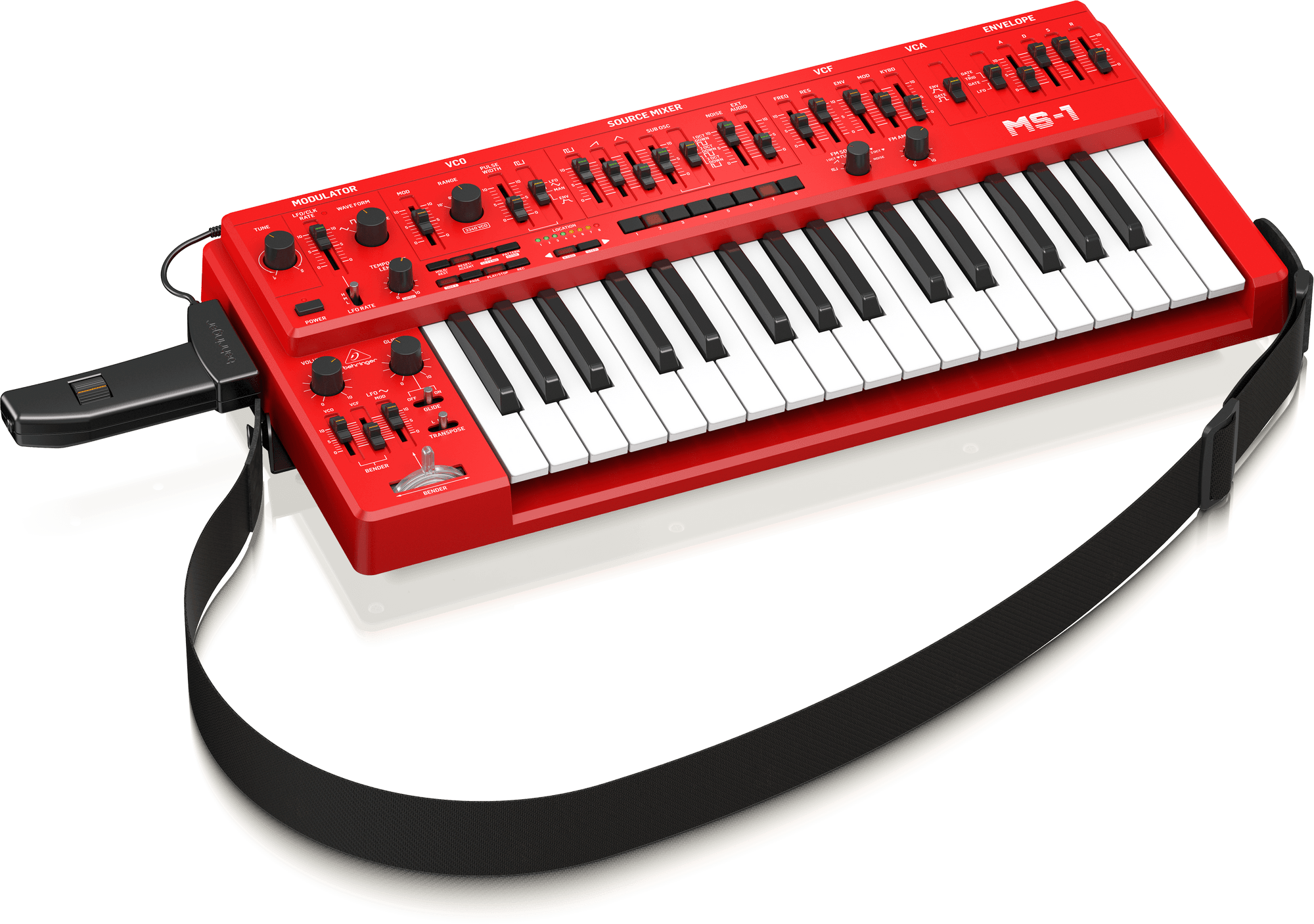 Behringer MS-1-RD Analog Synthesizer with Handgrip - Red (MS-1 / MS1) | BEHRINGER , Zoso Music