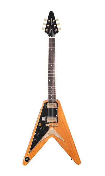 Epiphone IGCKFVWANAGH1L Korina Flying V (Incl. Hard Case; Left-handed) Aged Natural