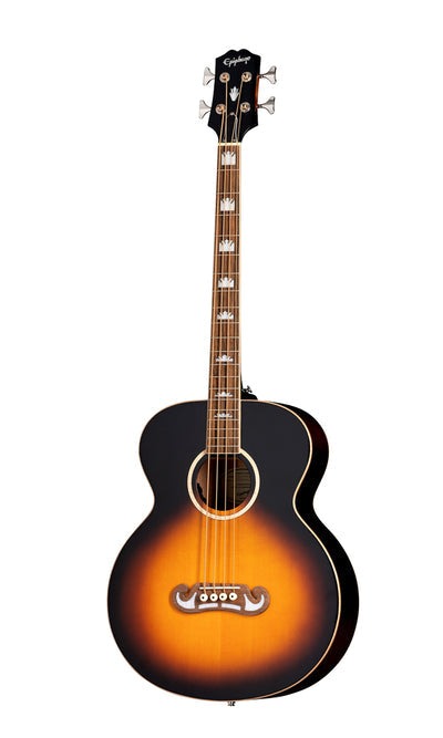 Epiphone EIABSJAVSNH1 El Capitan J-200 Studio Acoustic-Electric Bass Guitar - Aged Vintage Sunburst