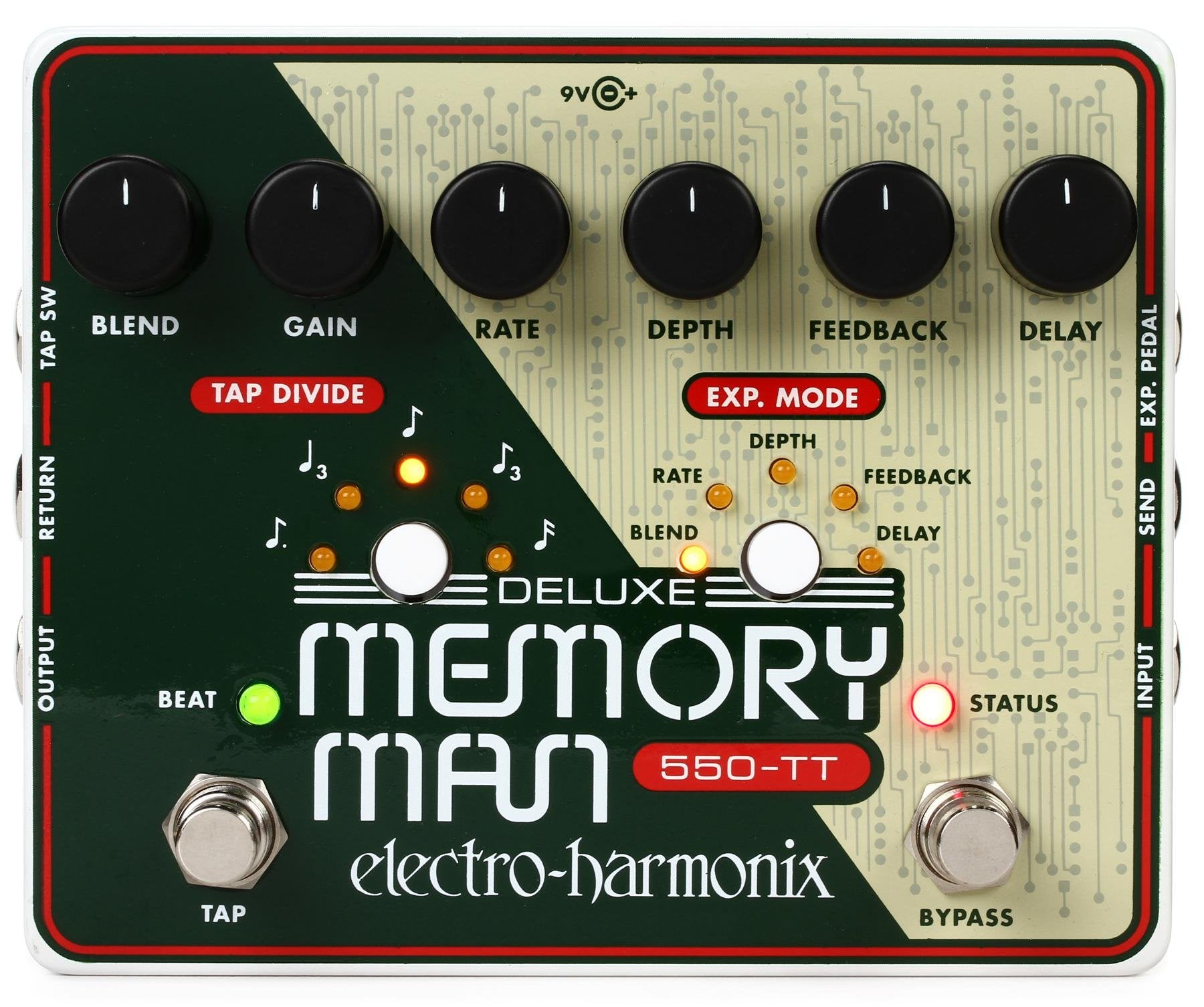 Electro-Harmonix Deluxe Memory Man 550-TT Guitar Effects Pedal | ELECTRO-HARMONIX , Zoso Music