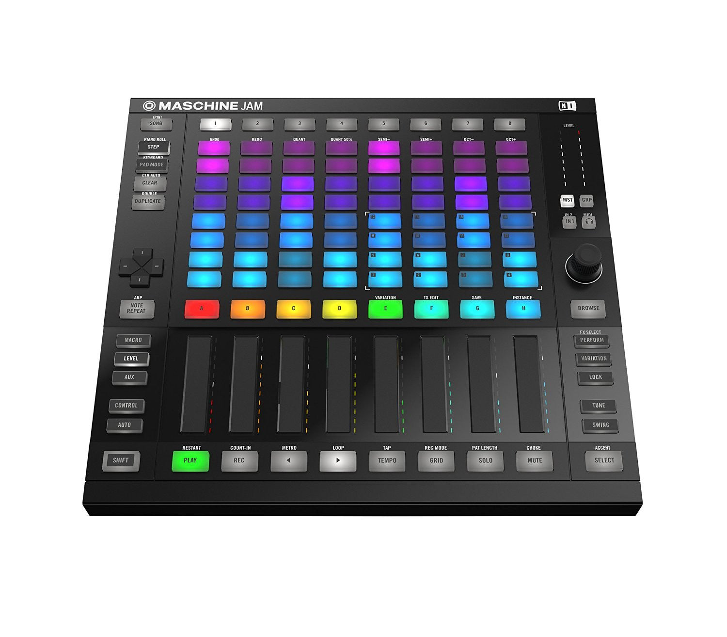 NATIVE INSTRUMENTS MASCHINE JAM PRODUCTION & PERFORMANCE GRID CONTROLLER, NATIVE INSTRUMENTS, MIDI CONTROLLER, native-instruments-maschine-jam-production-performance-grid-controller, ZOSO MUSIC SDN BHD