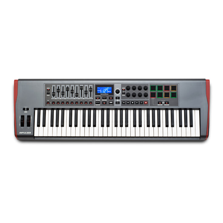 Novation Impulse 61 Usb Midi Controller Kb 5 Octave, Tpuch Sensitive Controls, Led Light Rings |  NOVATION |   |  Zoso Music