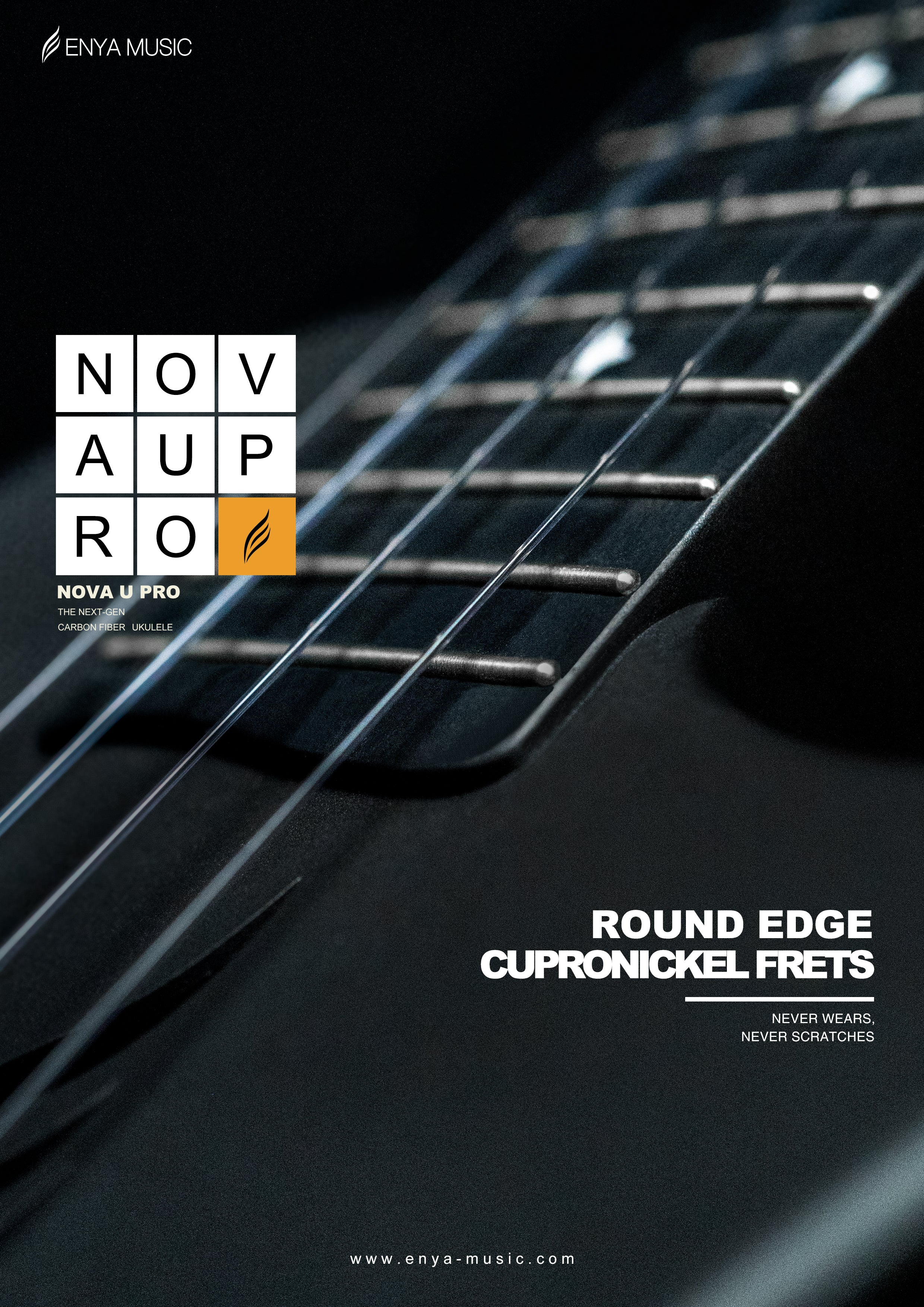 Enya Nova Ue Pro 26" Tenor Carbon Fiber & Polycarbonate (Thin Body) EQ With Bag And Accessories | ENYA , Zoso Music