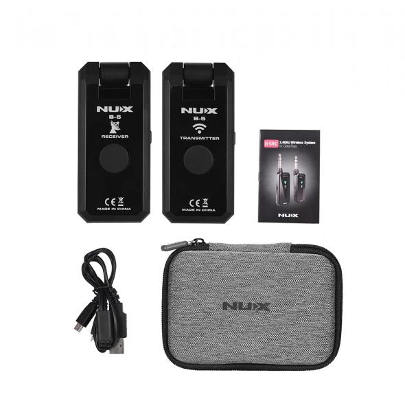 Nux B-5RC 2.4ghz Wireless System For All Types Of Guitar |  NUX |  WIRELESS-TRANSMITTER & RECEIVER |  Zoso Music