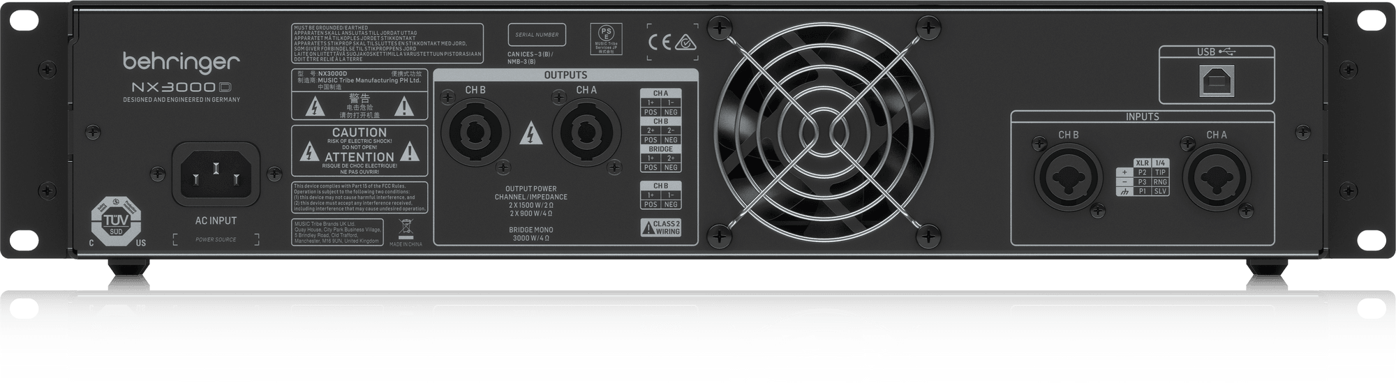 Behringer NX-3000D Power Amplifier with DSP (NX3000D) | BEHRINGER , Zoso Music