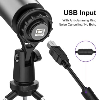 NEW BEE DM18 USB CONDENSER MICROPHONE WITH TABLE TOP STAND & USB CABLE, NEW BEE, CONDENSER MICROPHONE, new-bee-condenser-microphone-nb-dm18, ZOSO MUSIC SDN BHD