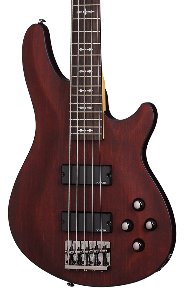 SCHECTER OMEN-5 STRING BASS GUITAR WALNUT SATIN (2094) MADE IN INDONESIA, SCHECTER, BASS GUITAR, schecter-bass-guitar-omen5-ws, ZOSO MUSIC SDN BHD