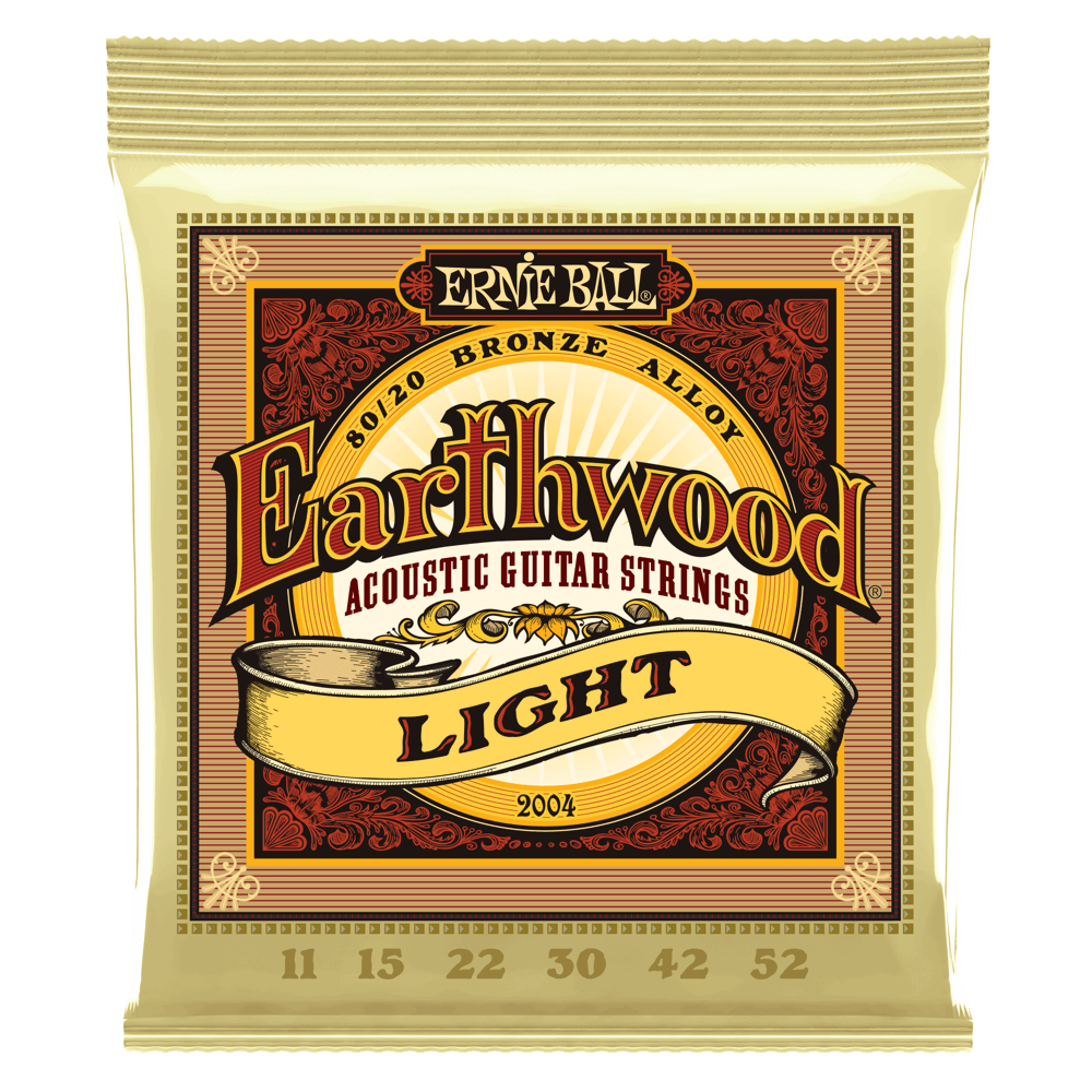 ERNIE BALL 2004 EARTHWOOD 80/20 BRONZE ALLOY ACOUSTIC GUITAR STRINGS, LIGHT (.011-.052) | ERNIE BALL , Zoso Music