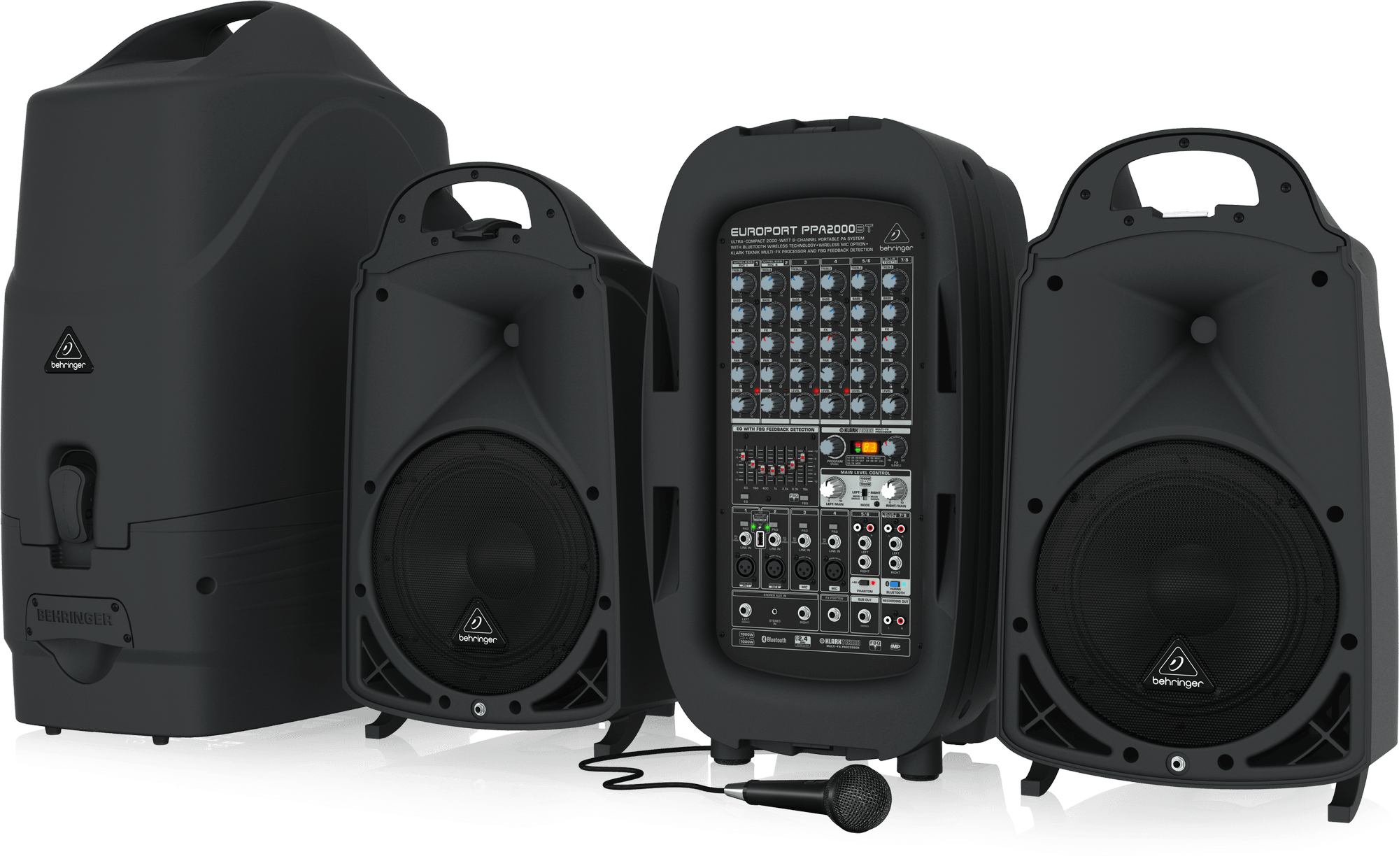 Behringer Europort PPA2000BT Portable PA System Set (PPA-2000BT)  | BEHRINGER , Zoso Music