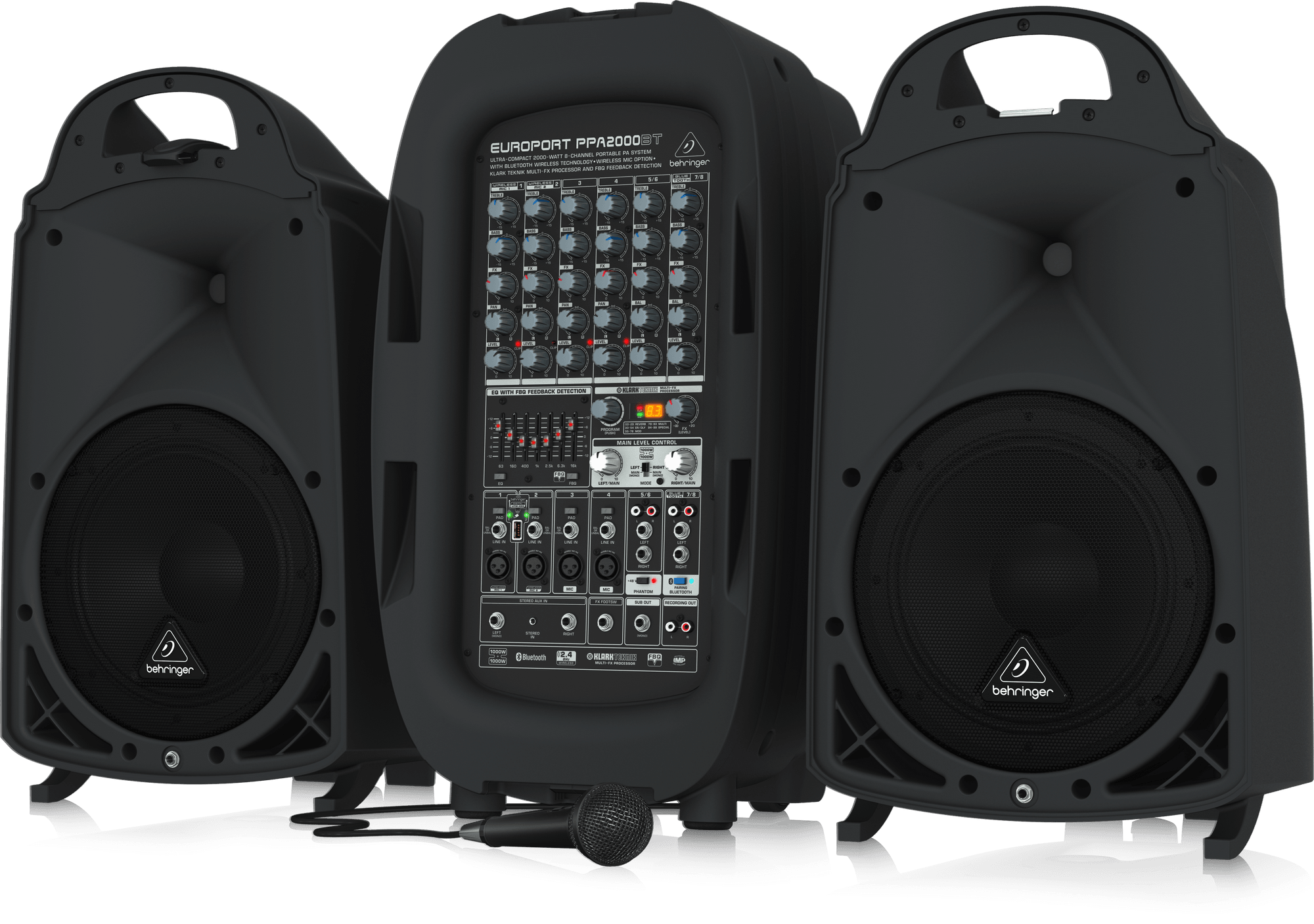 Behringer Europort PPA2000BT Portable PA System Set (PPA-2000BT)  | BEHRINGER , Zoso Music