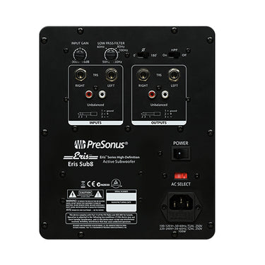 PreSonus Eris Sub8 8-Inch Studio Subwoofer |  PRESONUS |  SUBWOOFER |  Zoso Music