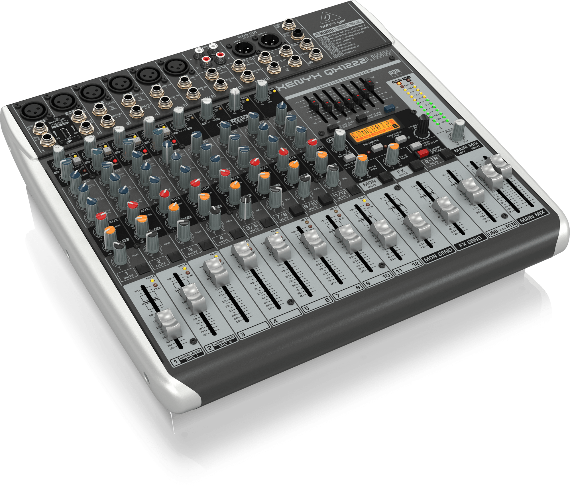 Behringer Xenyx QX1222USB Mixer with USB and Effects (Xenyx-QX1222USB)  | BEHRINGER , Zoso Music