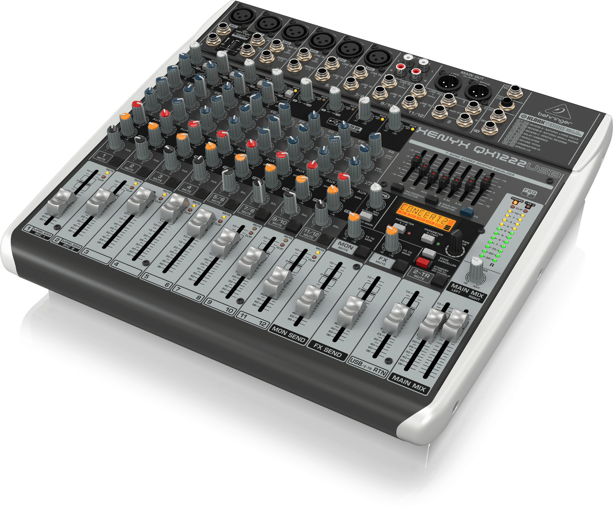 Behringer Xenyx QX1222USB Mixer with USB and Effects (Xenyx-QX1222USB)  | BEHRINGER , Zoso Music