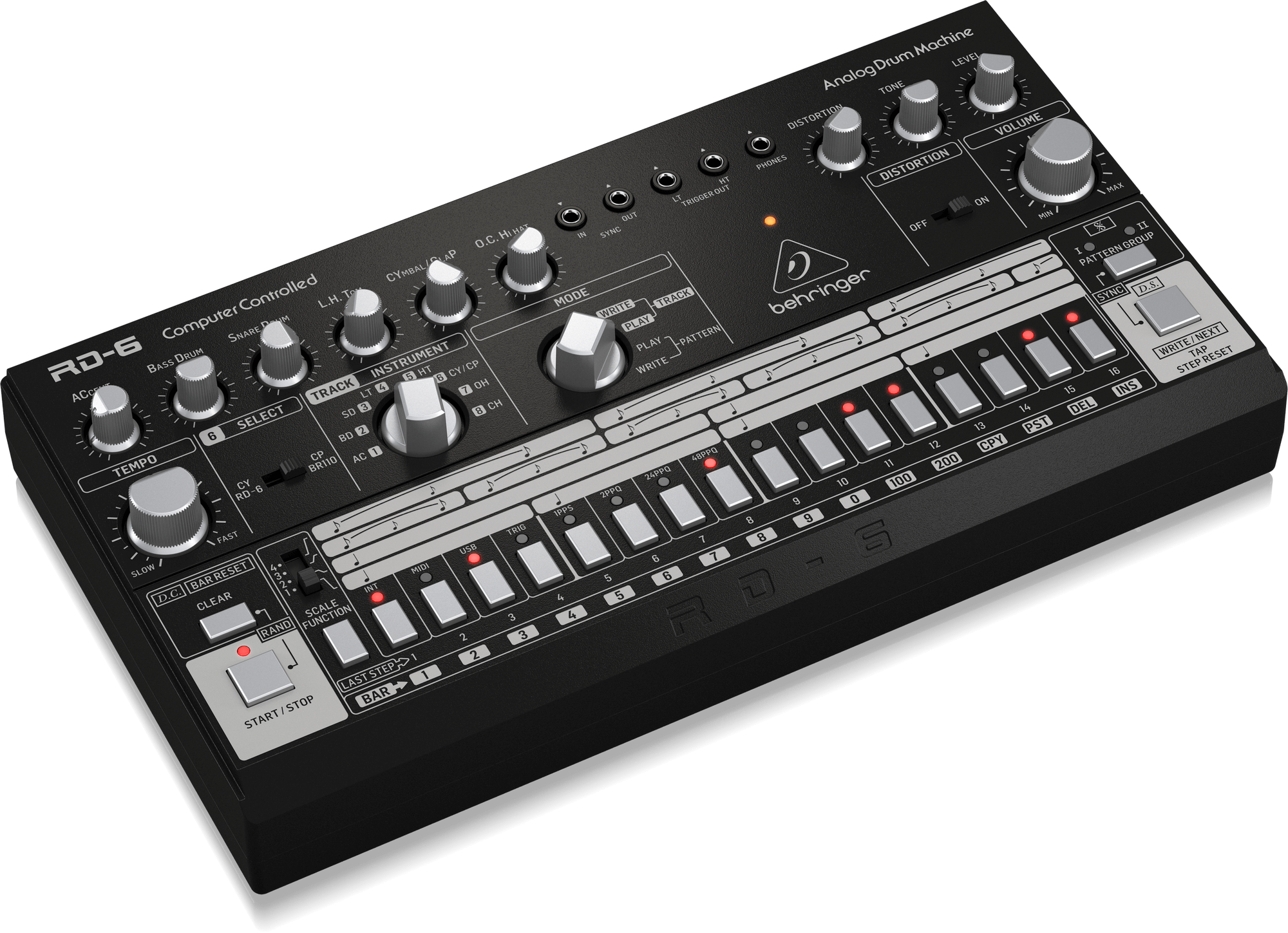 Behringer RD-6-BK Analog Drum Machine - Black | BEHRINGER , Zoso Music